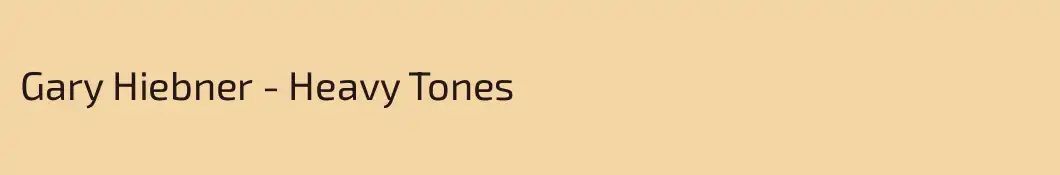 Gary Hiebner - Heavy Tones